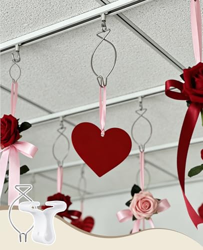 15 Pack Ceiling Hooks and Clips for Drop Ceilings - Durable & Versatile