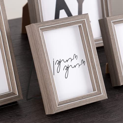 Silver Easel Back Photo Frame Stand - 5 Pack with Screws & Screwdriver