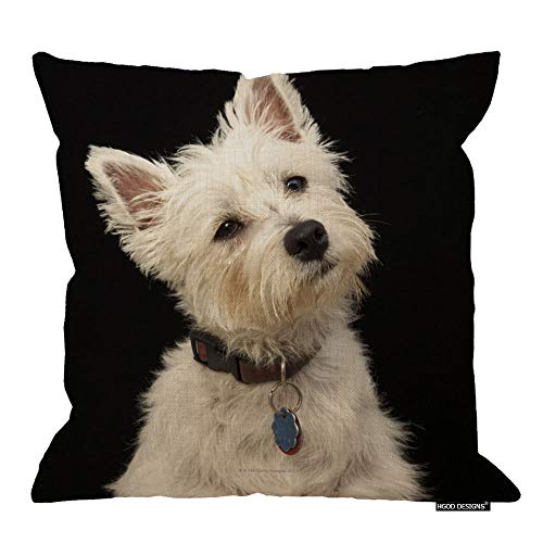 West Highland Terrier Pillow Cover 18x18 - Cotton & Linen Design