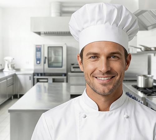 Unisex Adjustable Chef Hat - Reusable Kitchen Cooking Cap