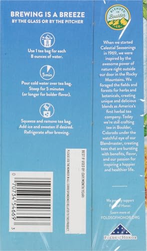 Celestial Seasonings Cold Brew Green Iced Tea, 18 Count Box