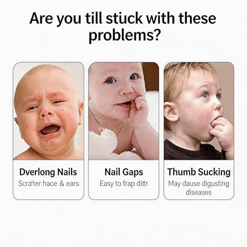 Holajoy Baby Nail Clipper Set 4-Pack - Safe Non-Slip Grooming Tools for Newborns and Toddlers