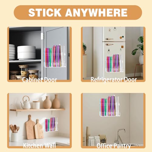 Acrylic Straw Holder with Adjustable Split Design - 9.5'' Storage for Kitchen