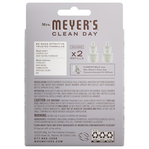 Mrs. Meyer's Clean Day Lavender Scented Oil Refills - 2 Pack