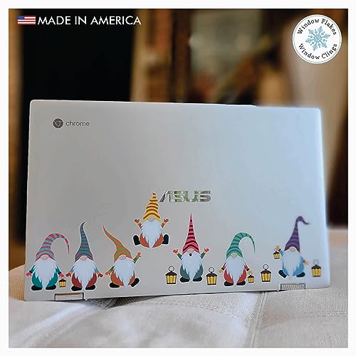 Cute Gnome Laptop Stickers Set - 12 Vinyl Decals for Laptops, Journals & More