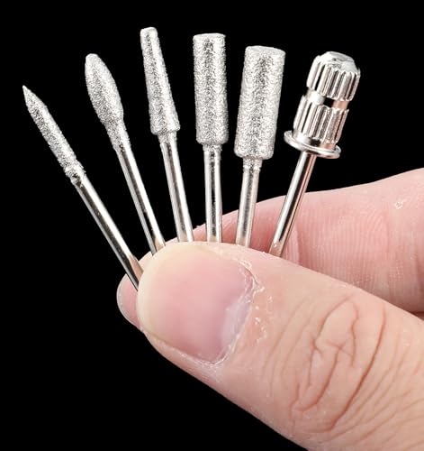 6Pcs Electric Nail Drill Bits Set - 3/32 Universal Cuticle Remover