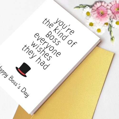 Funny Boss's Day Card for Him/Her - Heartfelt Appreciation Gift