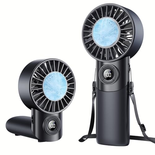 Eastfox Portable Handheld Fan with Ice Cooling - 3-in-1 Rechargeable