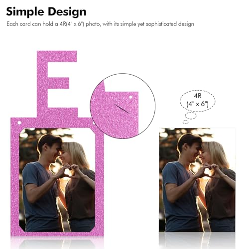 Engagement Photo Banner with Pink Glitter Letters – Easy Setup