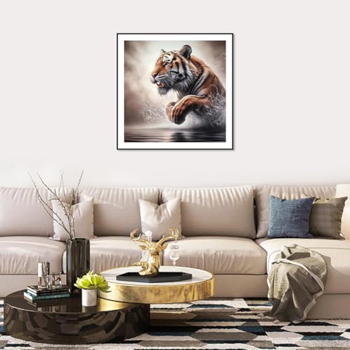 Tiger Diamond Painting Kit for Adults - Full Drill DIY Art 12x12