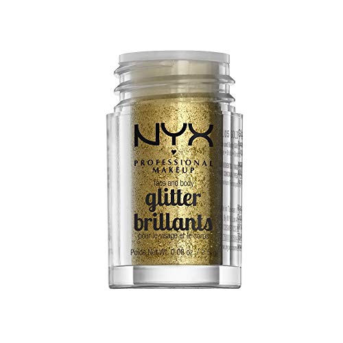 NYX Professional Makeup Face and Body Glitter, Gold