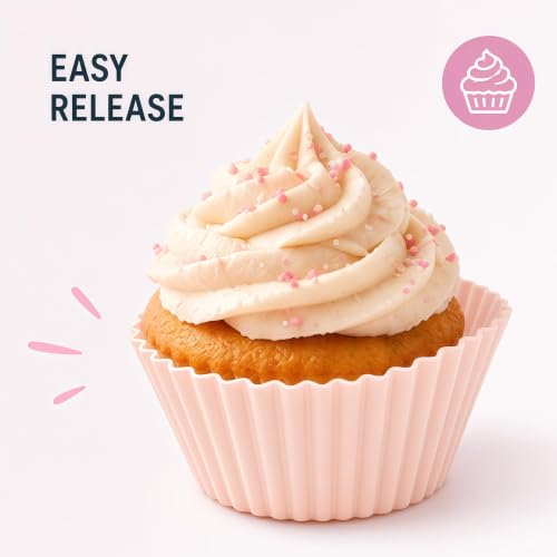 Caketime JSC-300 Reusable Silicone Muffin Liners, 12 Pack - Regular