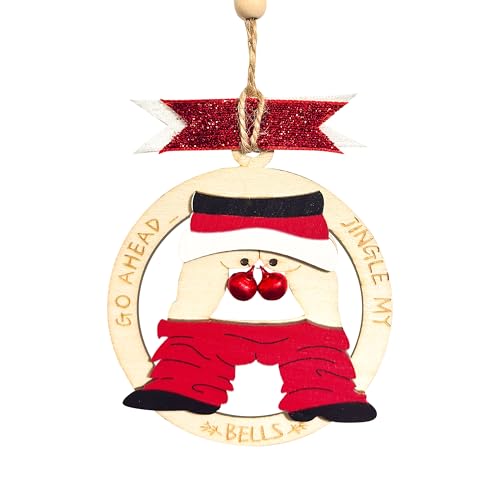 Funny Christmas Ornaments 2025 - Wooden Santa Tree Decorations