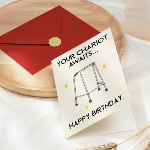 Funny Birthday Card for Men and Women - 5.3x8 Inch, Recycled Cardstock
