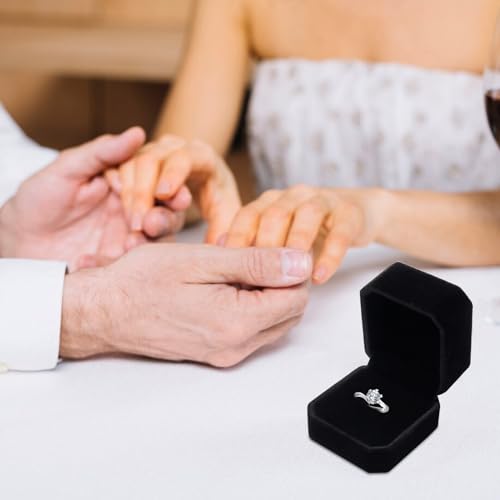 Wowagoga Velvet Ring Box - Elegant Jewelry Storage for Proposals