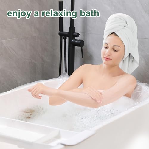 Disposable Bathtub Liners 10-Pack Large Waterproof Plastic Cover for Home & Travel