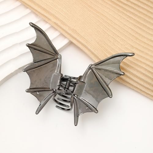 LETSWIN Halloween Bat Metal Hair Claw Clip Non-Slip Punk Hair Jaw Clip