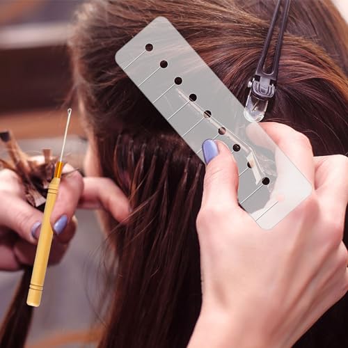 KALIONE 11 Pcs Hair Extension Heat Shield Guards and Crochet Hook Tool Kit