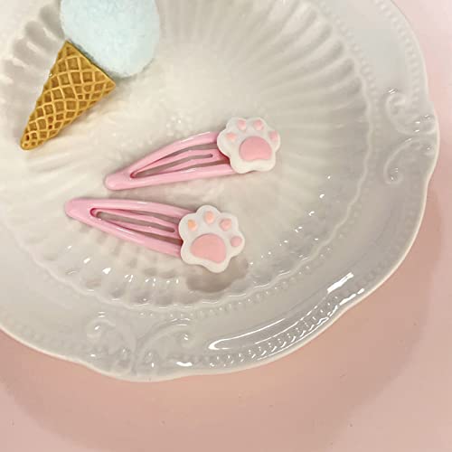 NUEAYMS Cartoon Cat Metal Snap Hair Clip Cute Hairpin for Girls