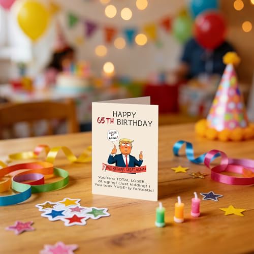 Funny Trump 65th Birthday Card - Humorous Gift for Him/Her
