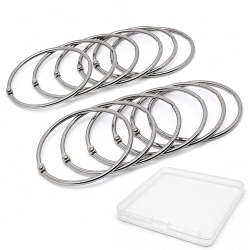 12 Pack Rustproof 304 Stainless Steel Shower Curtain Rings - 2.3 Inch