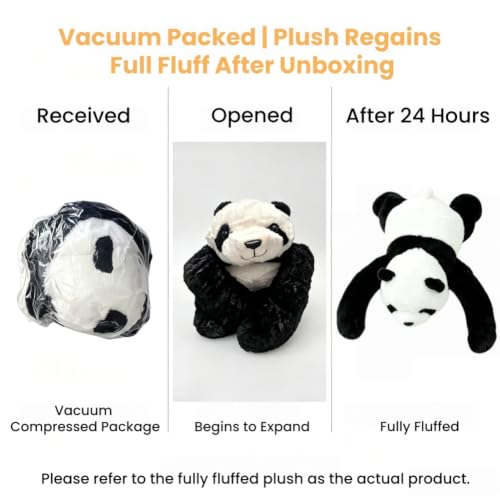 Ytterbium Panda Stuffed Animal 11.8in, Ultra-Soft Hugging Plush Pillow