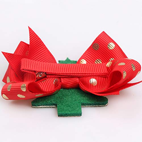 Christmas Bow Hair Clips 4 Pack Sequins Holiday Hair Accessories