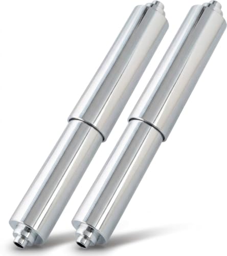 2 Pack Chrome Toilet Paper Holder Replacement Rods | Heavy-Duty Spring Loaded