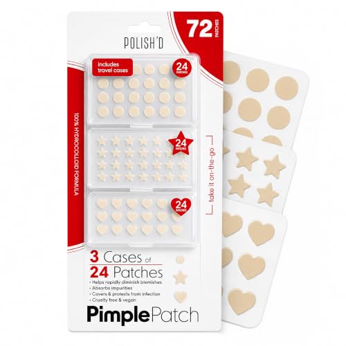 Pink Sky Hydrocolloid Pimple Patches - Cute Acne Spot Stickers with Case