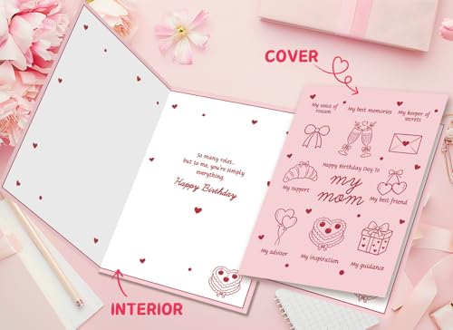 Cute Birthday Card for Mom - Premium Quality Card 187