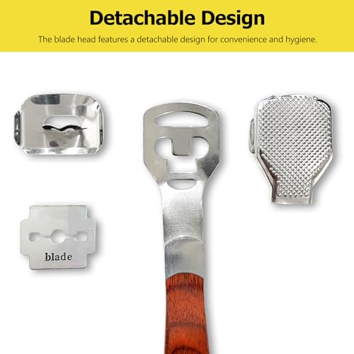 Kootinn Callus Shaver with Wood Handle & 10 Replacement Blades