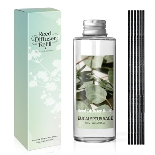 SCENTORINI Eucalyptus Sage Reed Diffuser Oil Refill - Deep Green, 6.76 Oz