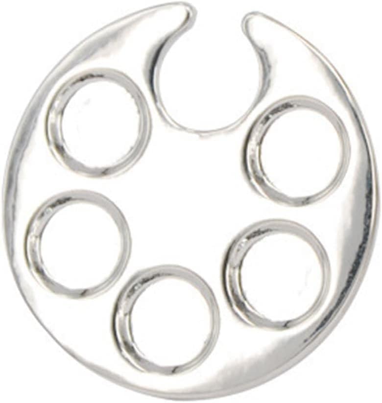Silver Mini Metal Nail Art Ring Palette for Polish Mixing