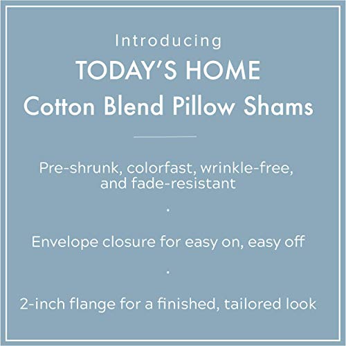 Today’s Home Tailored Pillow Shams, Standard Ivory, 2-Pack