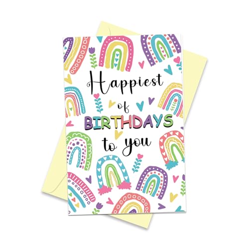 Funny Rainbow Birthday Card for Best Friend or Sister