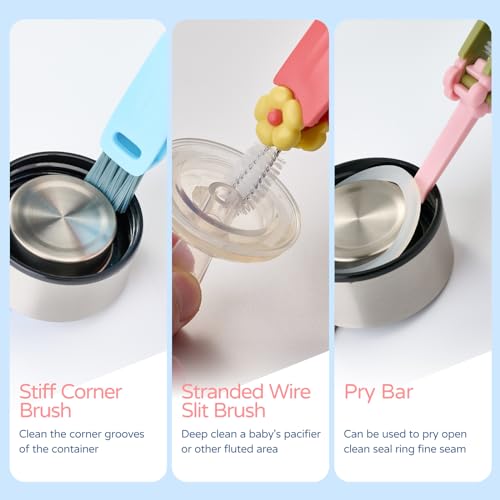 3-in-1 Bottle Gap Cleaning Brush Set - Portable Multifunctional Tools