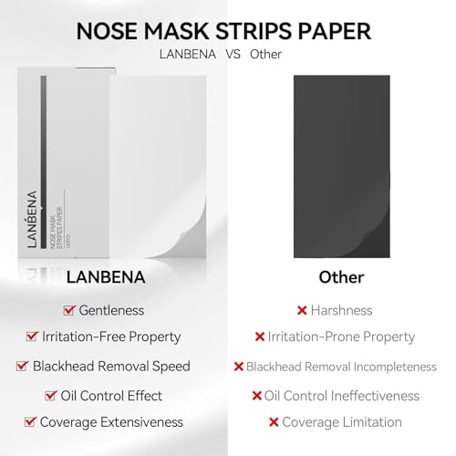 LANBENA Blackhead Remover Nose Pore Strips Paper - 120 Pcs