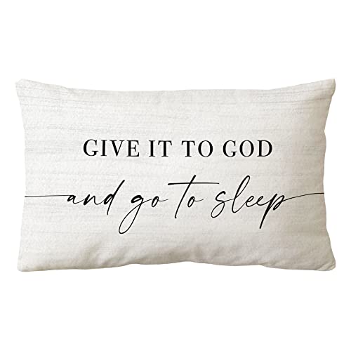 Sidhua 12x20 Inch Religious Pillowcase - 'Give It to God' Design