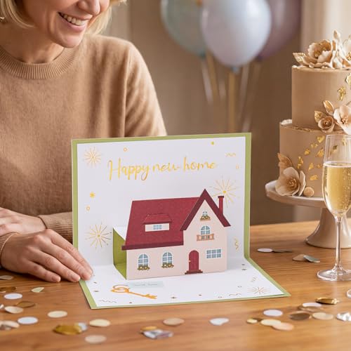 Crisky 3D Pop Up New Home Greeting Card - Housewarming Moving Gift