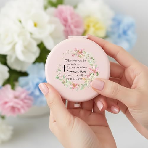 Godmother Compact Makeup Mirror Inspirational Christian Gift for Women