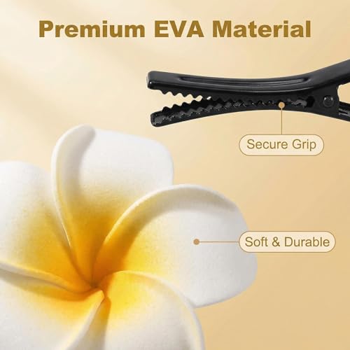 VASANA 12Pcs Plumeria Flower Hair Clips Boho EVA Hairpins