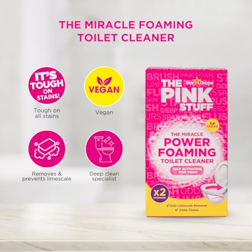 Stardrops The Pink Stuff Toilet Foam Cleaner - Deep Cleaning & Odor Elimination (Pack of 6)