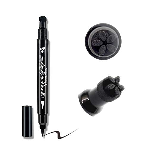 LAMUSELAND Double-Ended Eyeliner Stamp Waterproof Liquid Pen C Plum Blossom