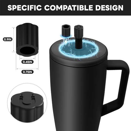 2 Pack Magnetic Straw Covers Compatible with Brumate Era 30&40 oz Tumblers,Silicone Straw Caps