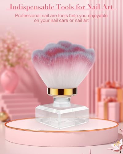 Rolybag Soft Rose Nail Art Dust Brush for Manicure Powder Remover
