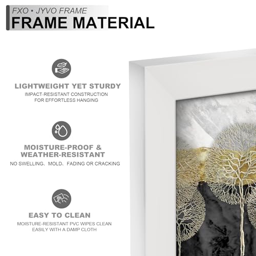 Fxojyvo 8x12 Picture Frame - Lightweight White Frame for Photos