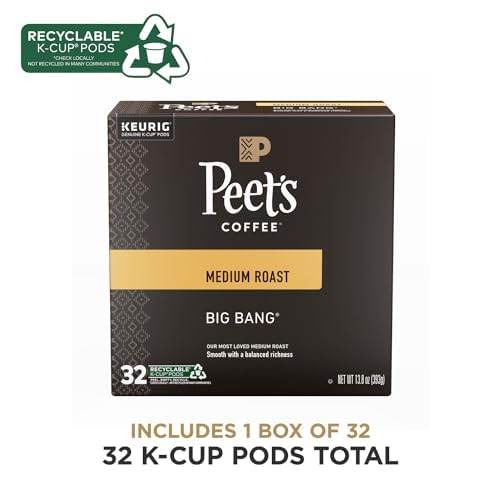 Peet's Coffee Medium Roast Single Serve Pods - 100% Arabica Big Bang Flavor, 32 Count