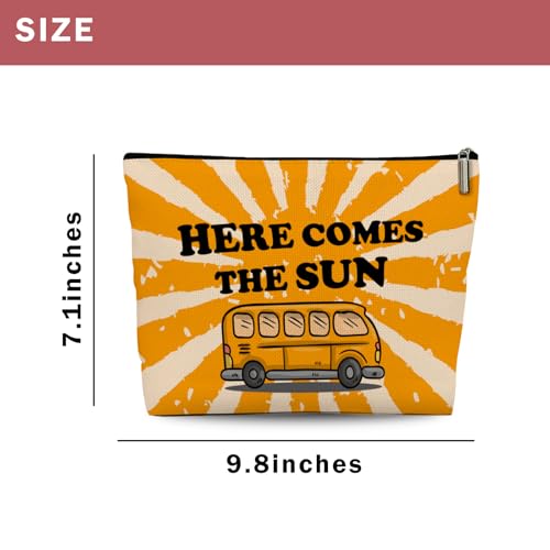 Sunshine Travel Cosmetic Bag for Women Warm Sun Makeup Pouch