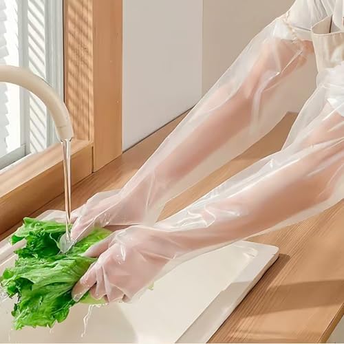 20 Pcs Long Arm Disposable Cleaning Gloves for Kitchen & Food Handling