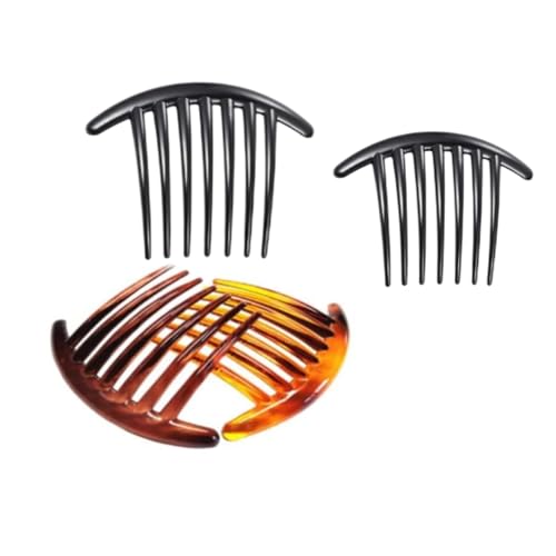 Senyango 4-Pack French Hair Side Combs, 7-Tooth Twist Hair Clips for Women